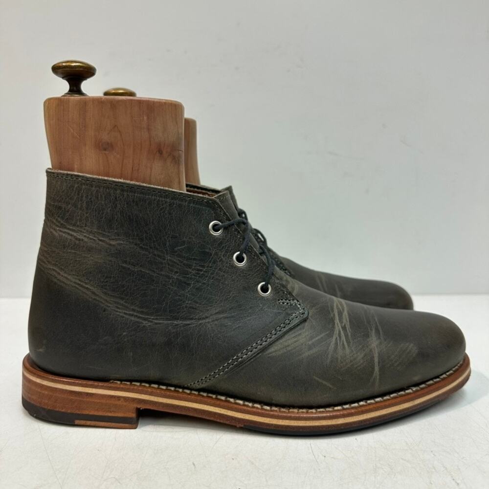 NEW HEELS Rancourt & Co. x Helm Hynes Chukka Boot Gray Olive Green Maine USA 7.5